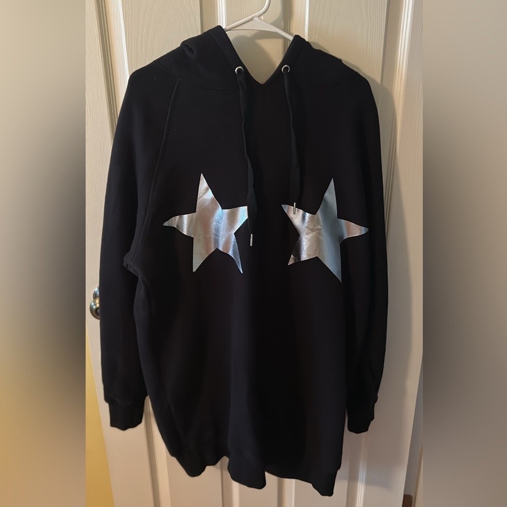 GOOD AMERICAN Stars and Striped Oversized Hoodie